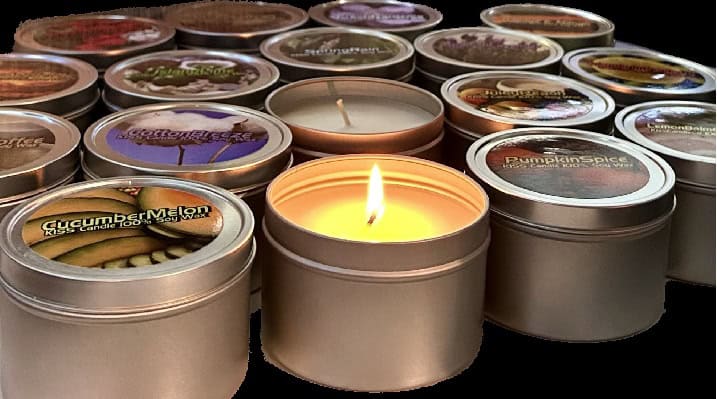 KissCandleCo Original Tin soy wax candles